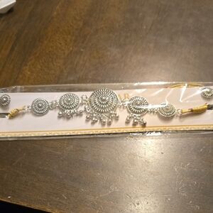 Silver and Gold Circular Pendant Necklace